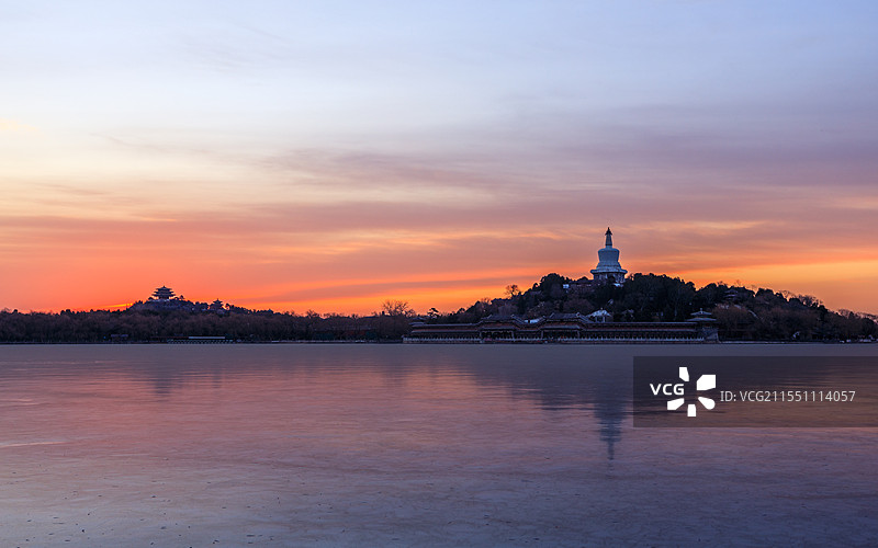 北海朝霞图片素材