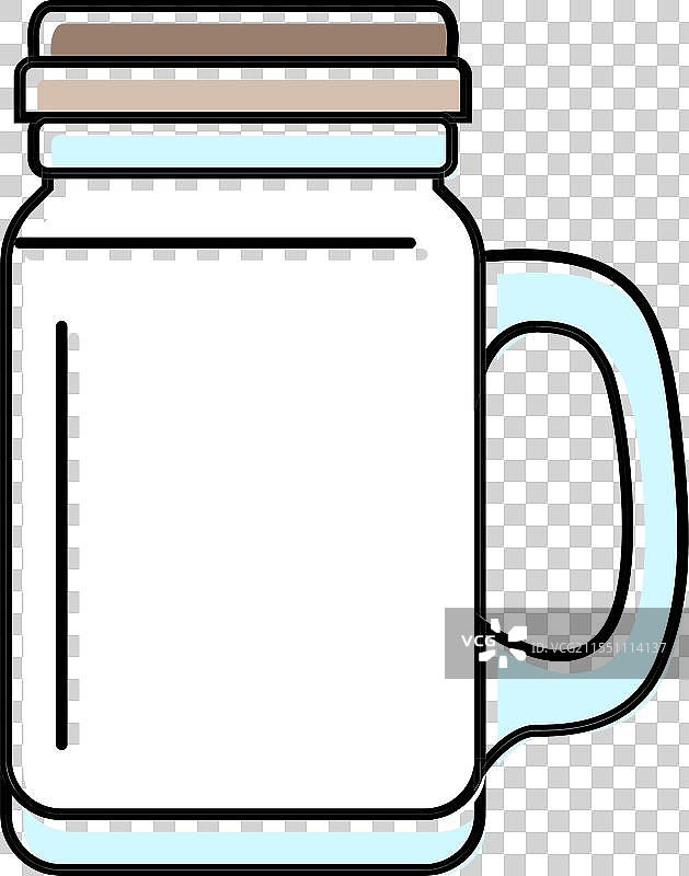 梅森罐玻璃包装颜色图标图片素材