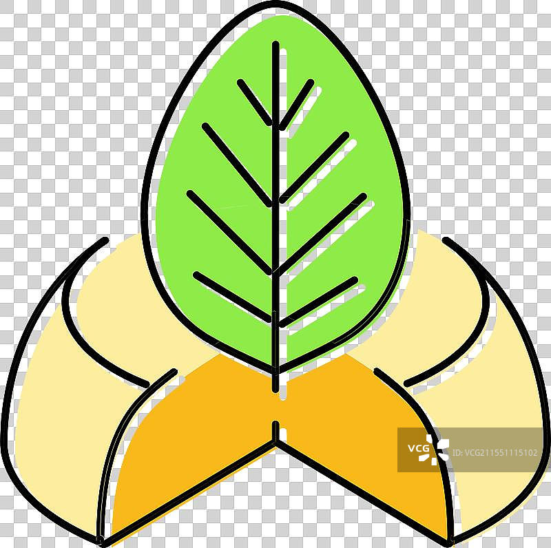 蘑菇素食食品彩色图标图片素材