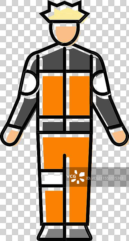 男性漫画角色扮演彩色图标图片素材