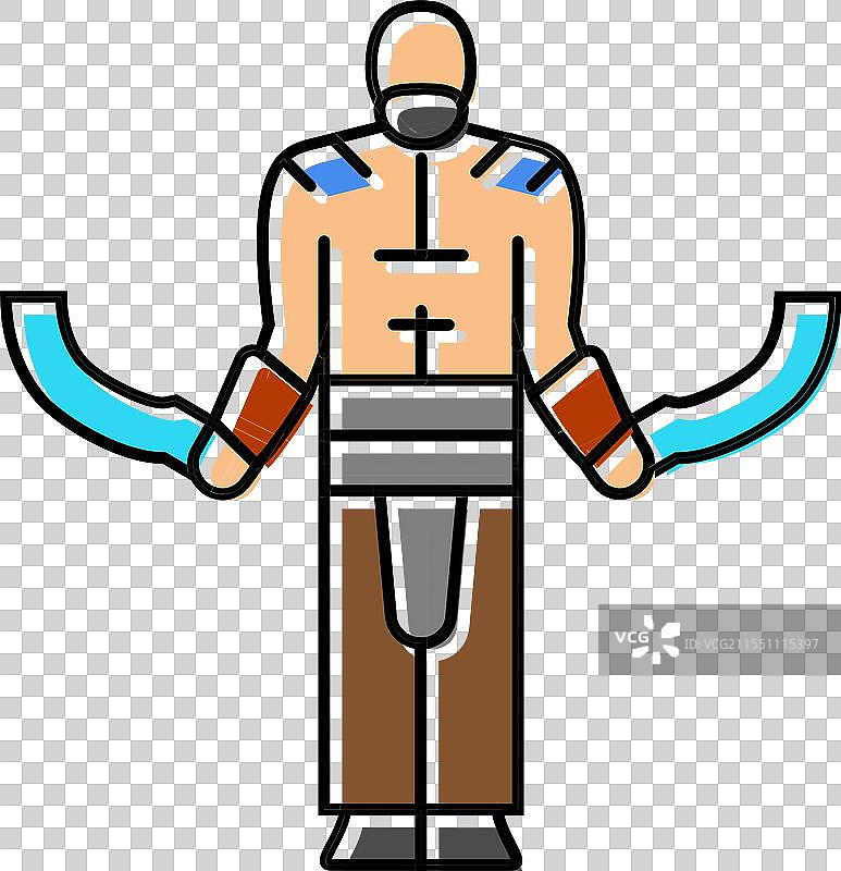 男性电视剧角色扮演彩色图标图片素材