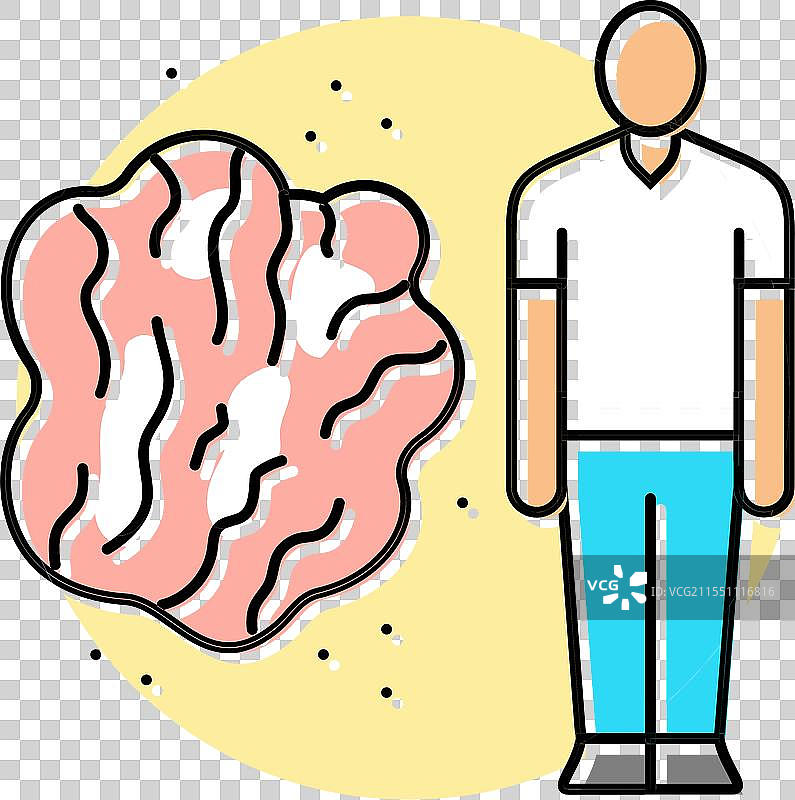 性传播感染彩色图标图片素材