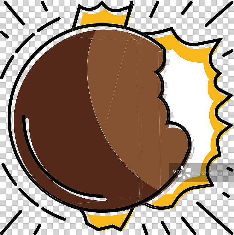 太阳日食天气自然现象彩色图标图片素材