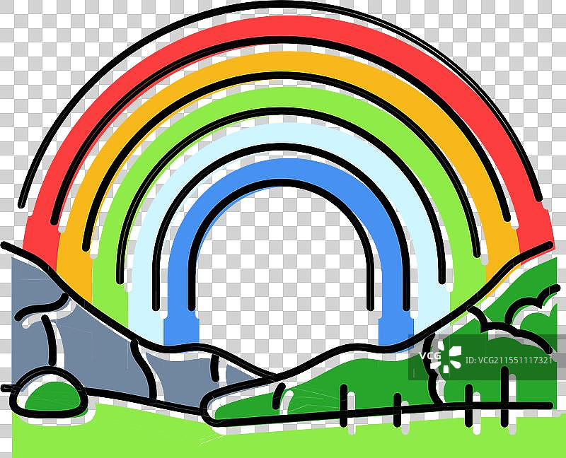 彩虹天气自然现象颜色图标图片素材