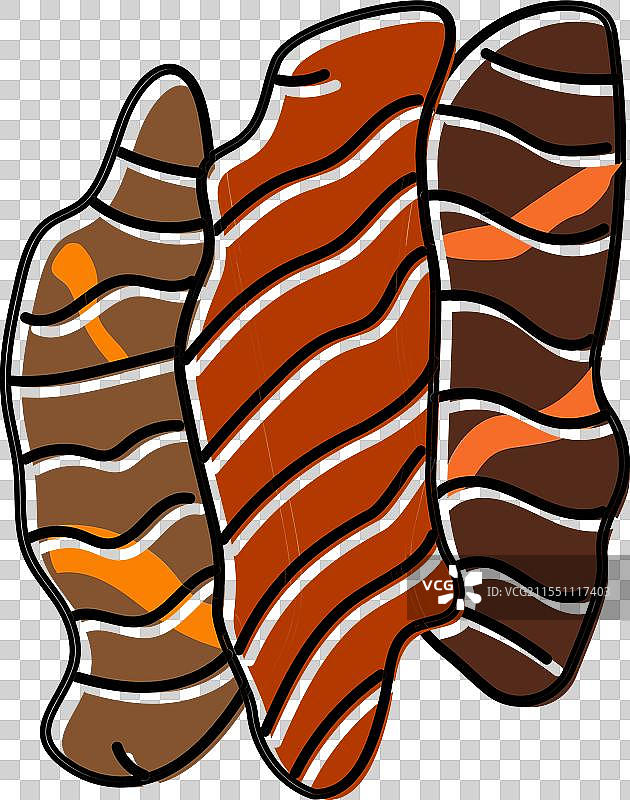 牛肉干零食食品彩色图标图片素材