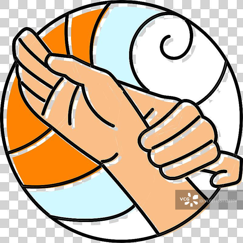 脉诊阿育吠陀彩色图标图片素材