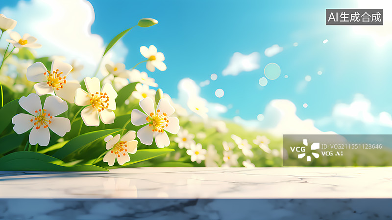 【AI数字艺术】春天花草插画图片素材