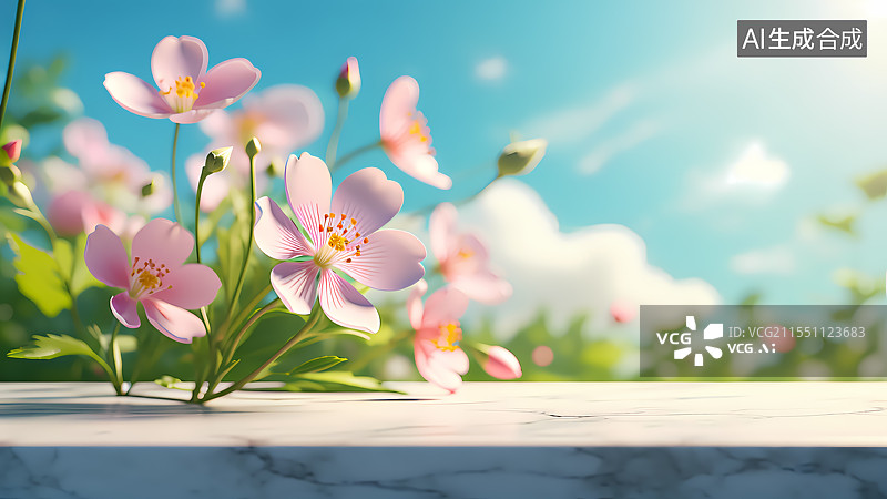 【AI数字艺术】春天花草插画图片素材