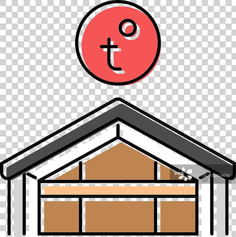 家庭安全系统检查维护彩色图标图片素材