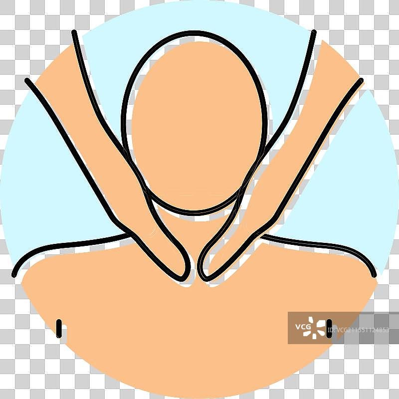 toes massage therapy color icon图片素材