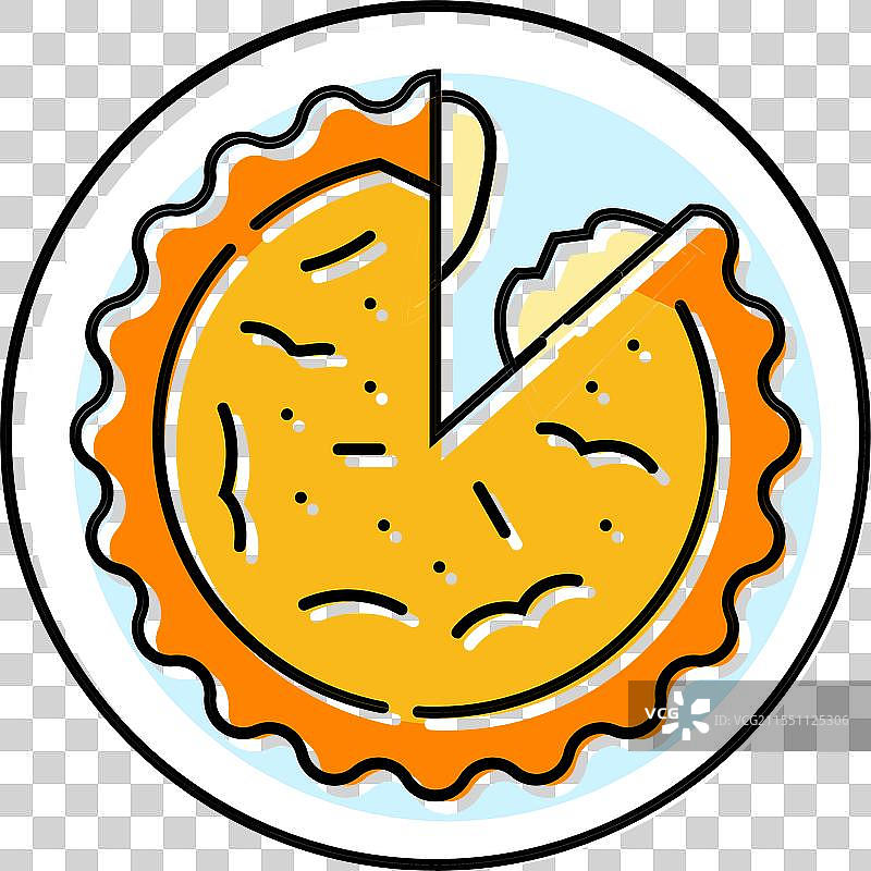 鸡肉锅饼 食物 彩色图标图片素材