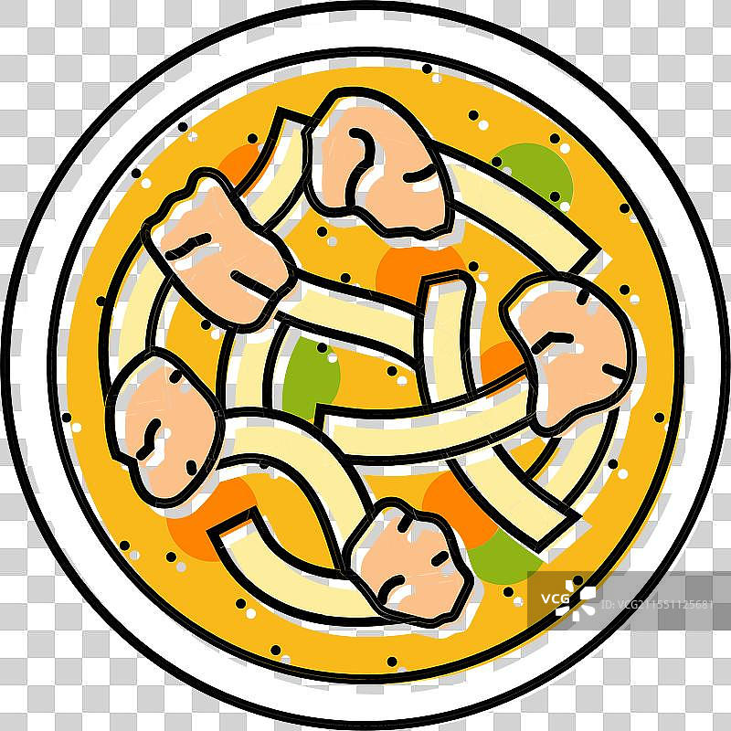 汤鸡食品颜色图标图片素材