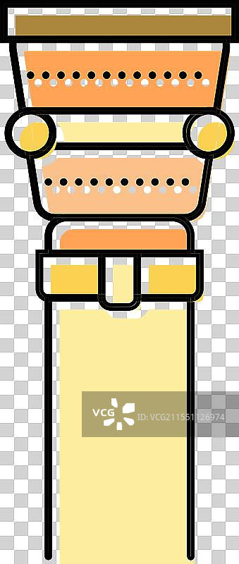 拜占庭风格的彩色图标柱子图片素材