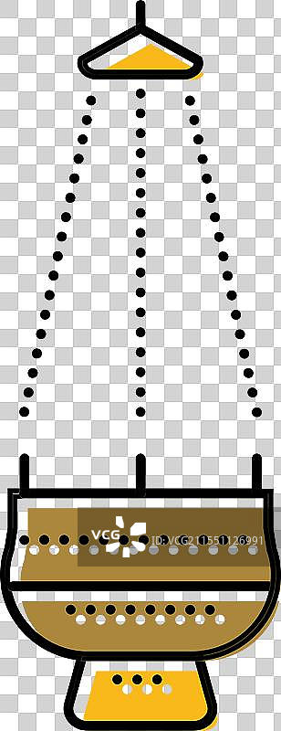 拜占庭风格的香炉彩色图标图片素材