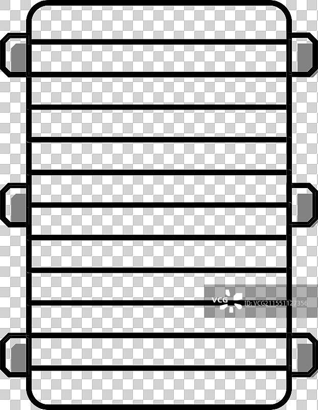 车顶行李架配件彩色图标图片素材