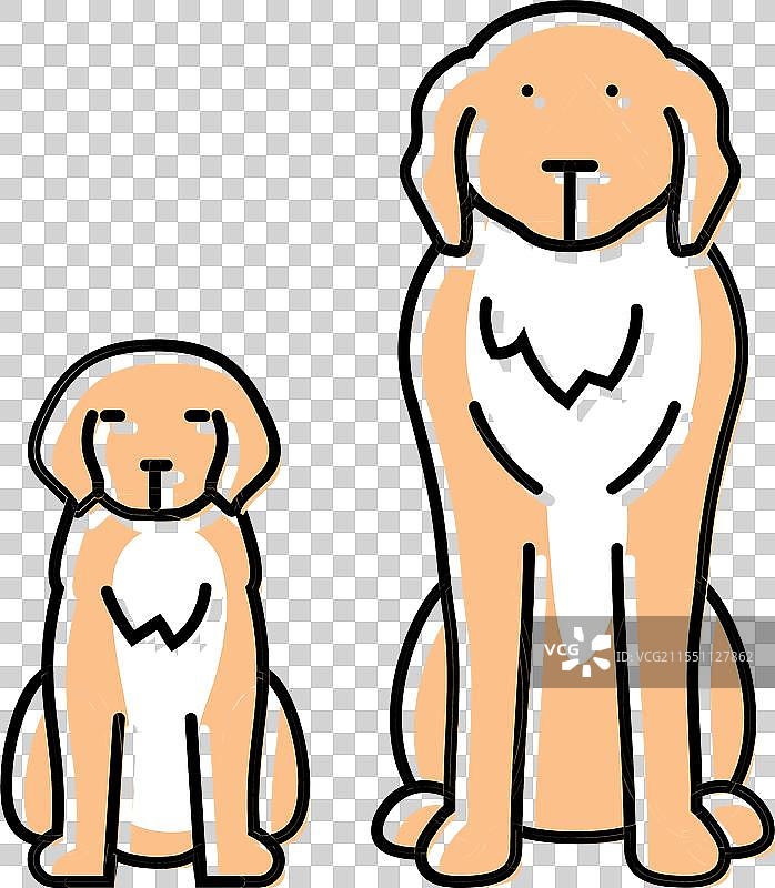 小狗妈妈的彩色图标图片素材