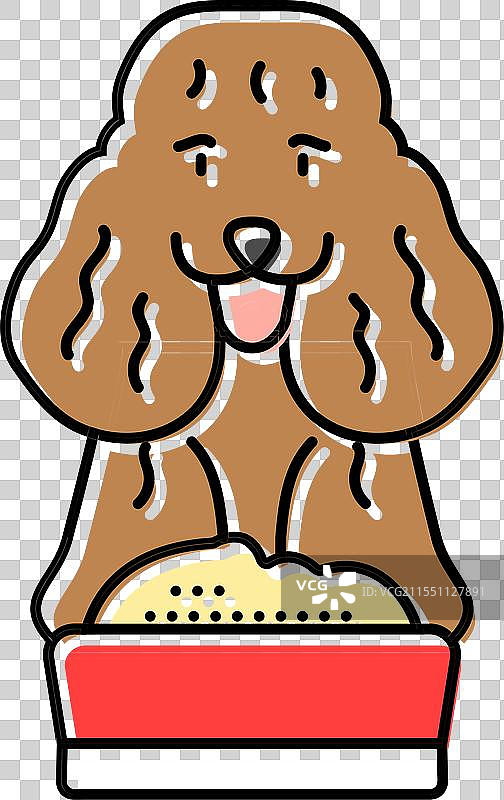 狗食碗彩色图标图片素材