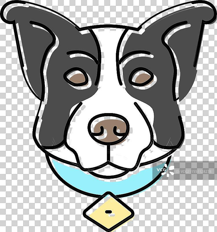 狗狗疫苗接种彩色图标图片素材