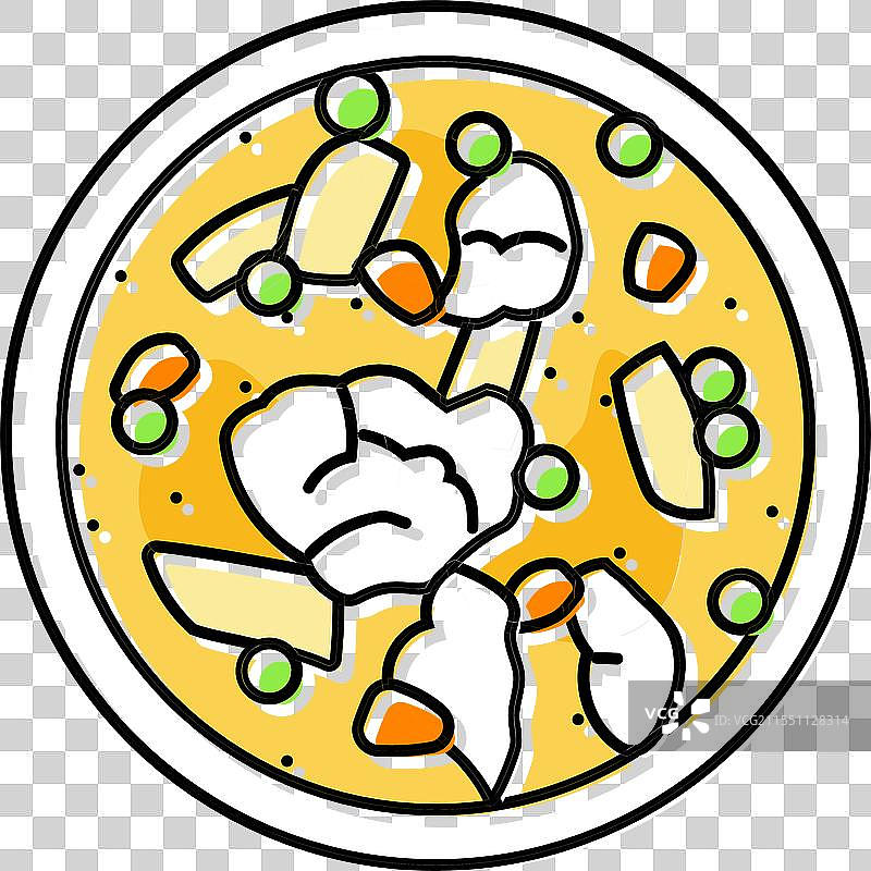 汤鱼彩色图标图片素材