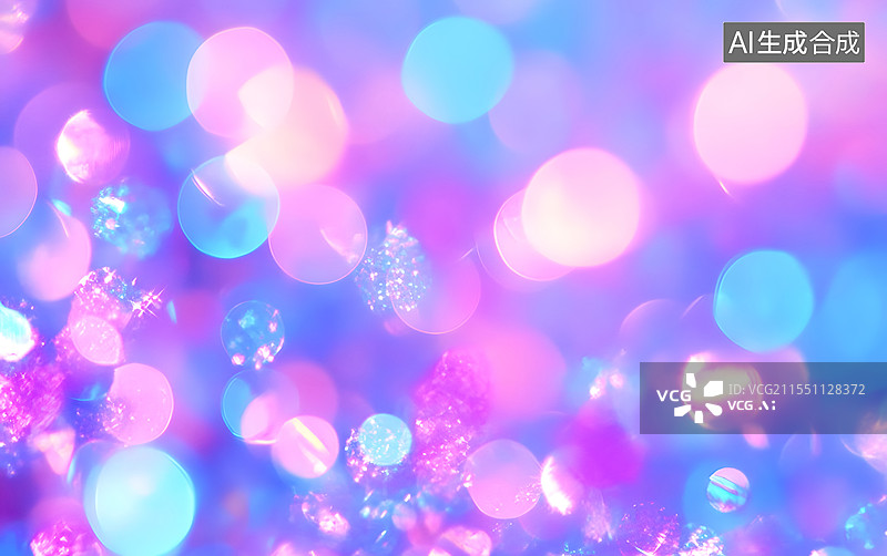 【AI数字艺术】抽象多彩颜色的散景背景图片素材