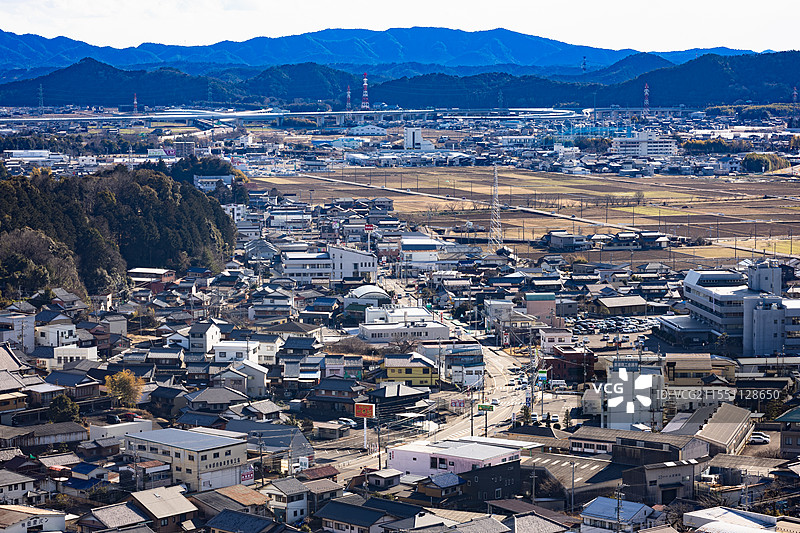 日本岐阜县美浓市城镇风光图片素材