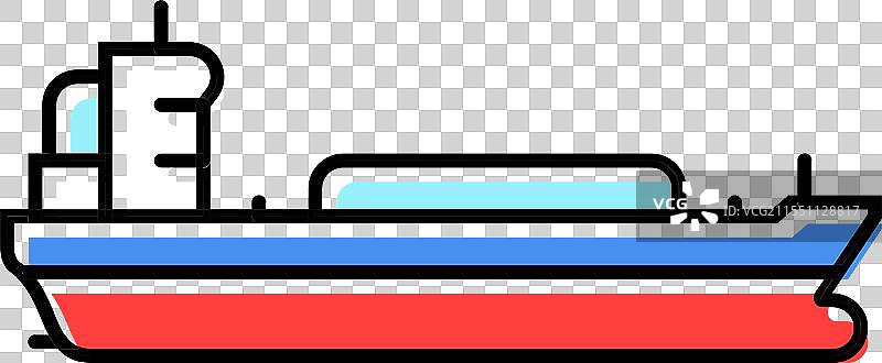 油轮船彩色图标图片素材