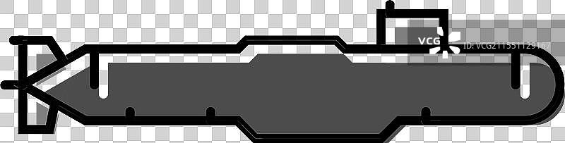 潜艇船彩色图标图片素材