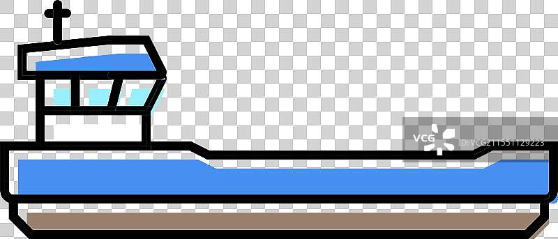 引航船 彩色图标图片素材