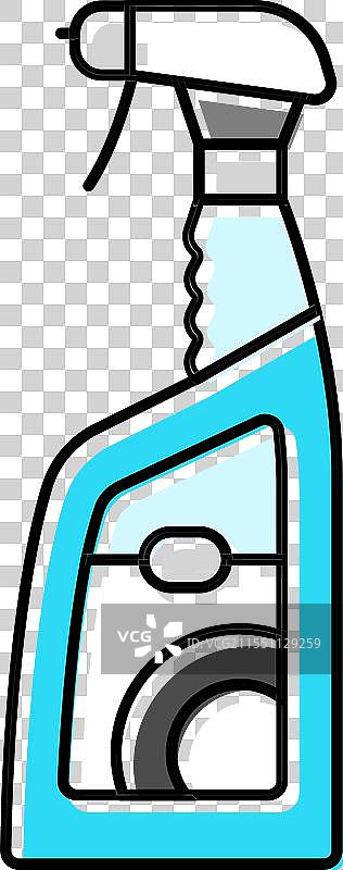 汽车护理轮胎清洁剂彩色图标图片素材