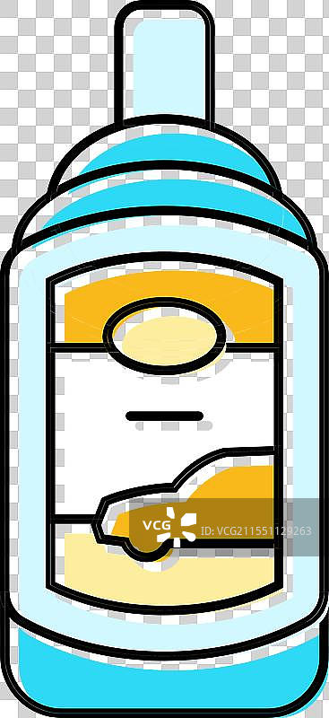 汽车打蜡护理彩色图标图片素材