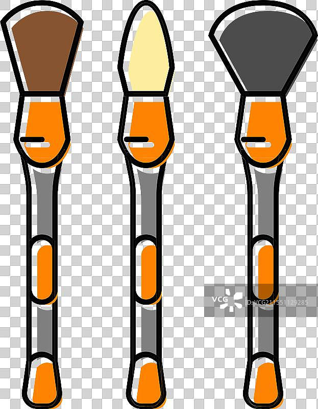 汽车护理细节刷 彩色图标图片素材