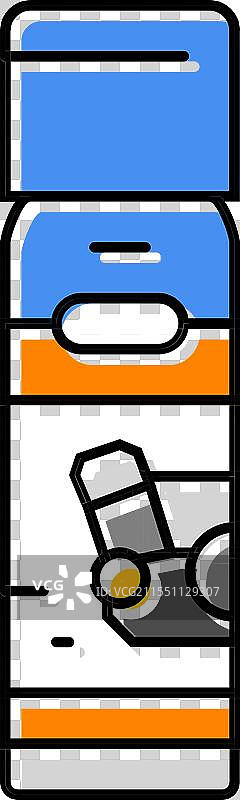 汽车保养用发动机清洗剂 彩色图标图片素材