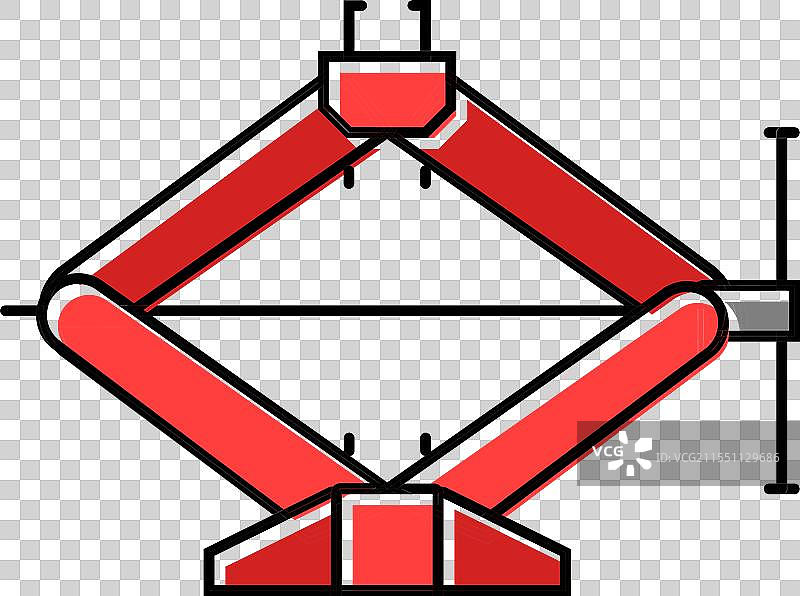 千斤顶汽车修理工具彩色图标图片素材