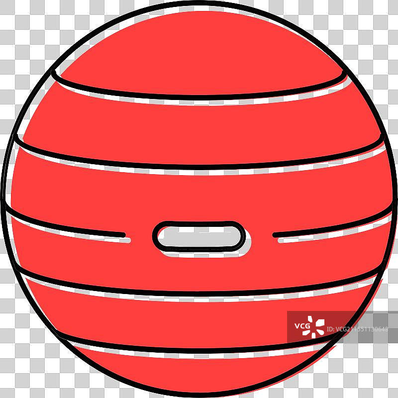 稳定球健身工具彩色图标图片素材