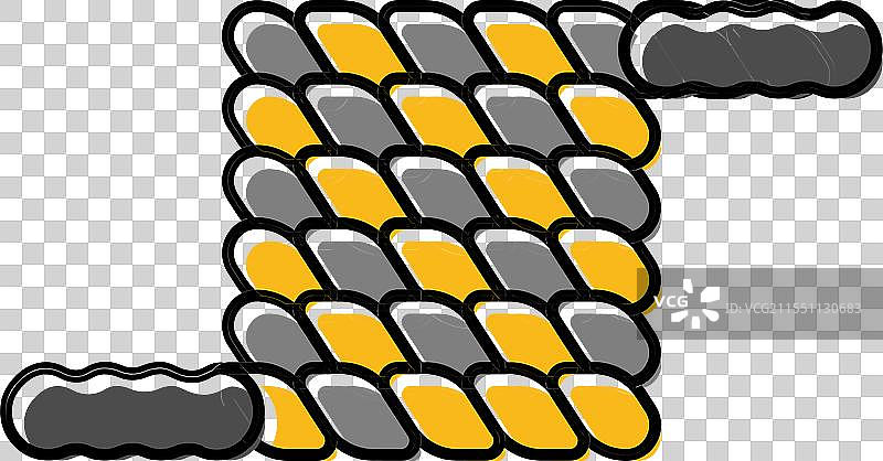 战斗绳健身工具彩色图标图片素材