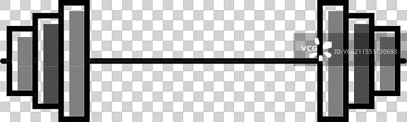 杠铃健身工具彩色图标图片素材