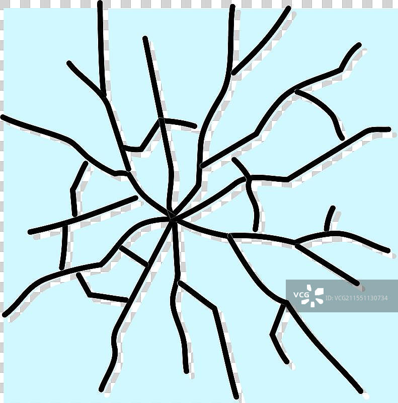 破碎玻璃裂纹彩色图标图片素材