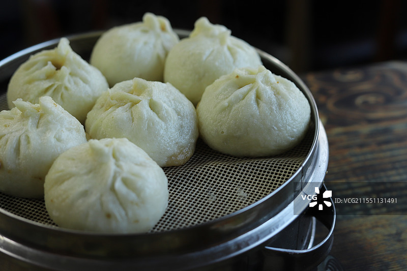 中式面点：一笼包子图片素材
