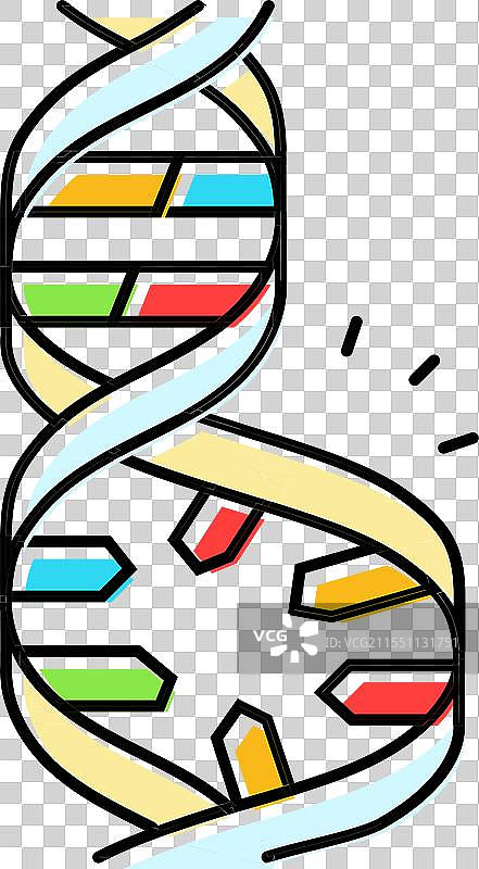 突变DNA基因工程彩色图标图片素材