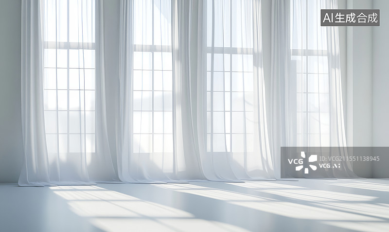 【AI数字艺术】白色干净的房间图片素材