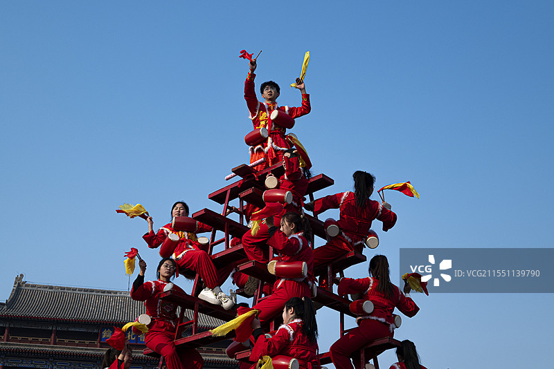 高台腰鼓图片素材