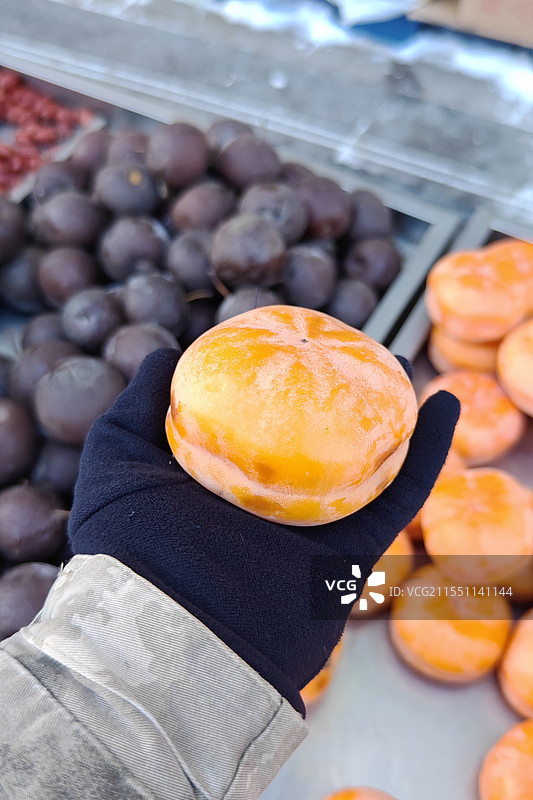 冻柿子图片素材