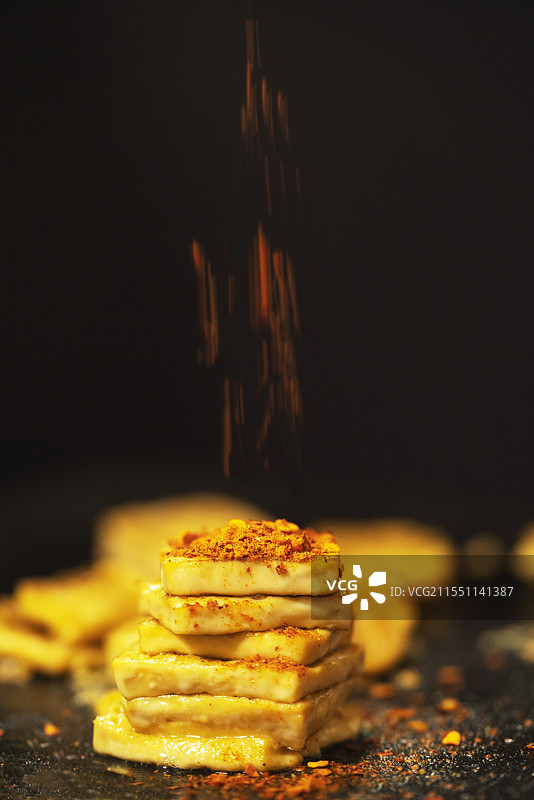 贵州特产 爆浆小豆腐 贵州特色小吃图片素材