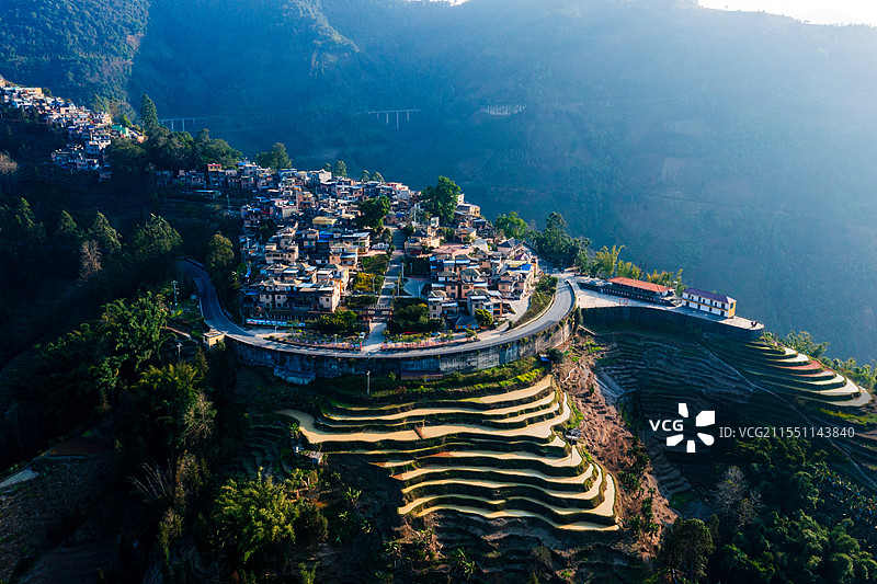 云南省红河州绿春县戈奎乡托牛村图片素材