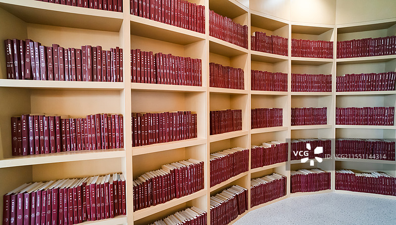 西安长安书院图书馆书架图片素材