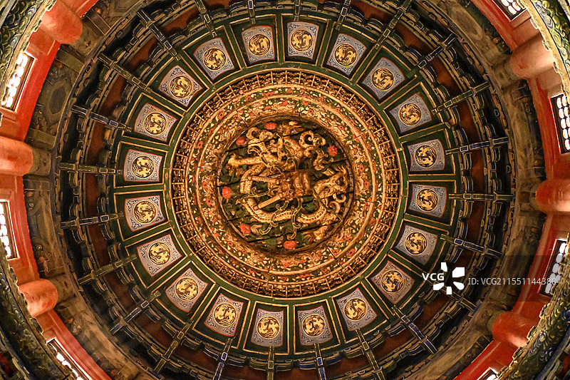 故宫御花园藻井图片素材