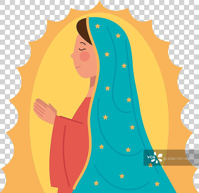 祈祷的瓜达卢佩圣母图片素材
