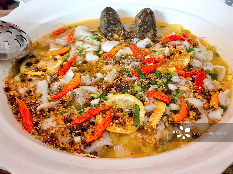 柠檬花椒无骨酸菜鱼图片素材