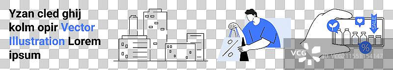 城市回收概念与废物收集图片素材