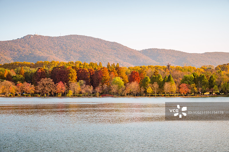 南京前湖公园秋景图片素材